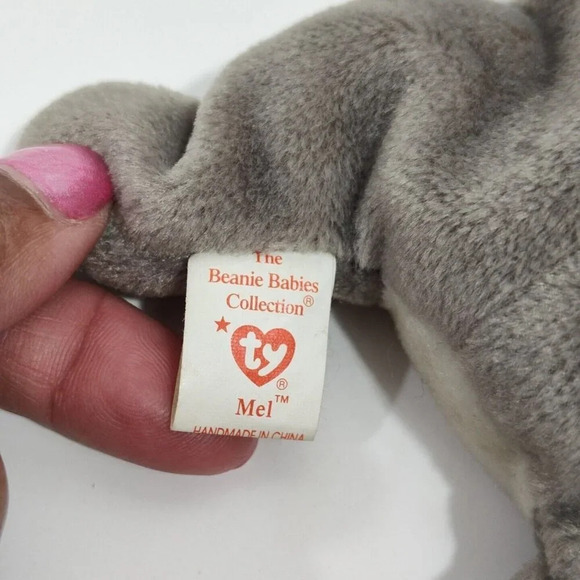 Ty Beanie Babies Mel Koala Bear Plush Stuffed Animal Toy Gray 8 in Hang Tag FLAW - Picture 5 of 11